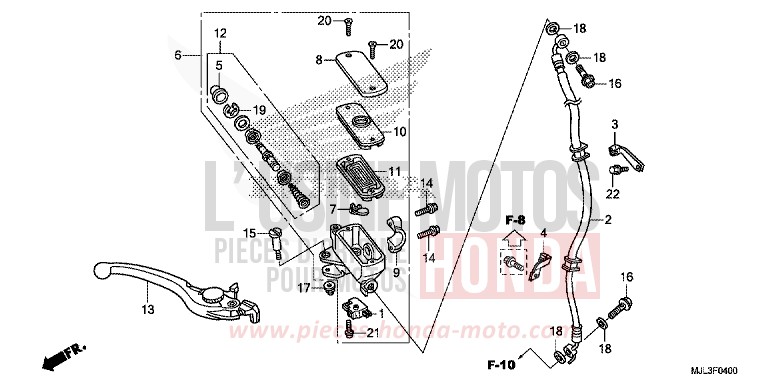 MAITRE-CYLINDRE FREIN AV. (NC750X) von NC750X "Meca" GRAPHITE BLACK (NHB01) von 2014